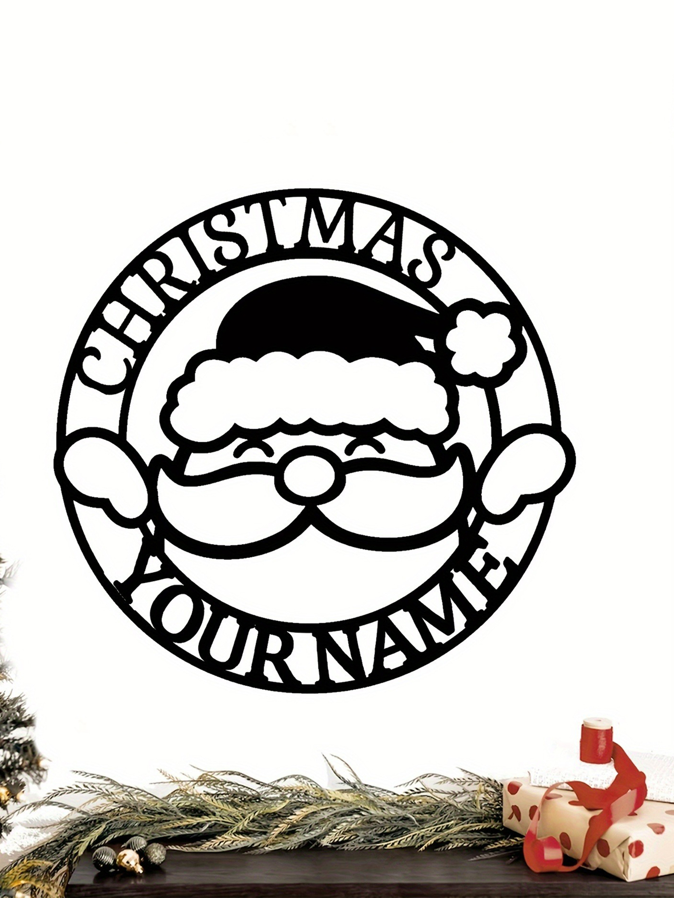 Santa Claus Christmas Wall Decoration Sign